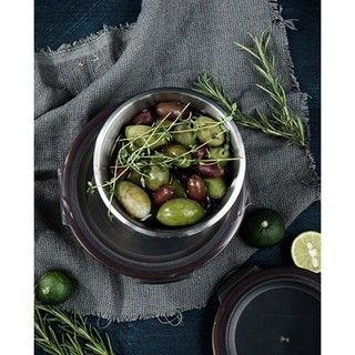HCM Hộp Inox Cao Cấp Cuitisan Flora Round 4 kích thước, chất liệu inox304, nắp khóa 4 cạnh, an toàn với lò vi sóng GST