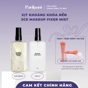 Xịt Makeup Giữ Lớp Nền Tạo Căng Bóng 3CE Shimmer Makeup Fixer
