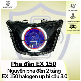 [Ex150 halogen] Pha Đèn 2 Tầng EXCITER 150 Chóa Halogen Kèm Bi 3.0 Đổi Màu Qua App Điện Thoại