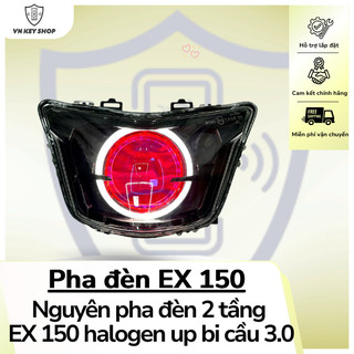 [Ex150 halogen] Pha Đèn 2 Tầng EXCITER 150 Chóa Halogen Kèm Bi 3.0 Đổi Màu Qua App Điện Thoại