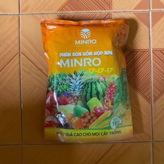 [1kg] PHÂN BÓN NPK 17-17-17 Minro tan nhanh, tạo hoa, nuôi trái cây ăn trái, hoa kiểng, mai vàng