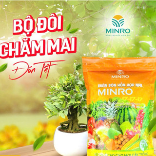 [1kg] PHÂN BÓN NPK 17-17-17 Minro tan nhanh, tạo hoa, nuôi trái cây ăn trái, hoa kiểng, mai vàng