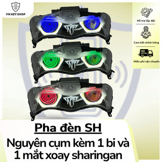 [SH2020-2025] Pha Đèn SH Đời Cao Up Sẵn Bi 3.0 Kèm Mắt Xoay Shalingan Đổi Màu Qua ĐThoai.