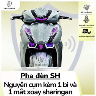 [SH2020-2025] Pha Đèn SH Đời Cao Up Sẵn Bi 3.0 Kèm Mắt Xoay Shalingan Đổi Màu Qua ĐThoai.