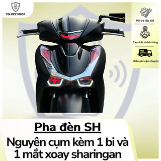 [SH2020-2025] Pha Đèn SH Đời Cao Up Sẵn Bi 3.0 Kèm Mắt Xoay Shalingan Đổi Màu Qua ĐThoai.