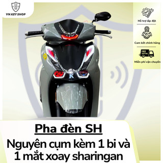 [SH2020-2025] Pha Đèn SH Đời Cao Up Sẵn Bi 3.0 Kèm Mắt Xoay Shalingan Đổi Màu Qua ĐThoai.