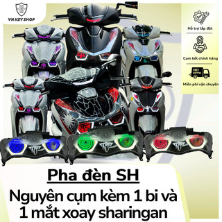 [SH2020-2025] Pha Đèn SH Đời Cao Up Sẵn Bi 3.0 Kèm Mắt Xoay Shalingan Đổi Màu Qua ĐThoai.