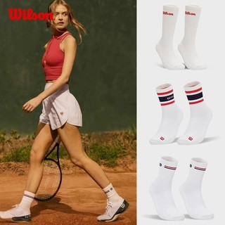 Wilson Unisex Crew Stripe Script Sock Tất Thể Thao WU00063411