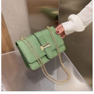 [XẢ KHO GIẢM 30K] Túi xách nữ, túi đeo chéo vân da cá sấu khóa chữ H trẻ trung thanh lịch BELI05