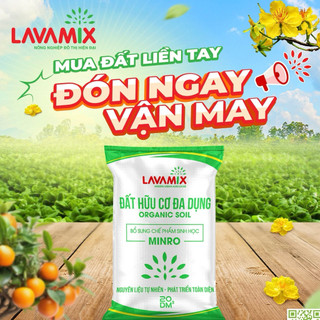 20dm3 Đất trồng cây đa dụng có chứa đất thịt tự nhiên, Phân bón hữu cơ, Xử lý nấm bệnh - Khoảng 14kg