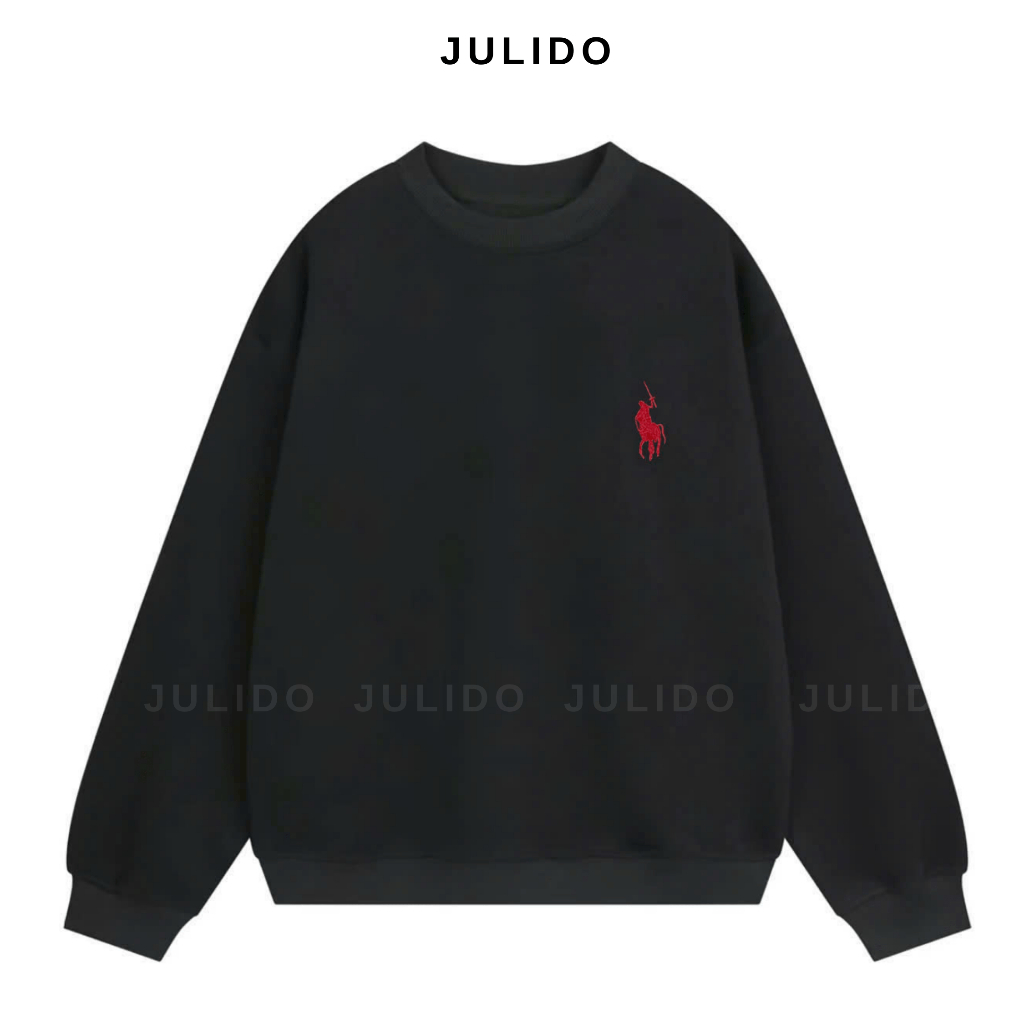 [DEAL MỞ BÁN] Áo Sweater Nam Nữ Form Rộng Hình Thêu Ngựa, Chất Nỉ 2 Da Cao Cấp Giữ Nhiệt Cơ Thể Phong Cách Hàn Quốc