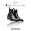 Giày da bò Chelsea Boots Classic Black LeMans CB04 nam mũi nhọn, gót tăng cao 5cm, bảo hành 24 tháng