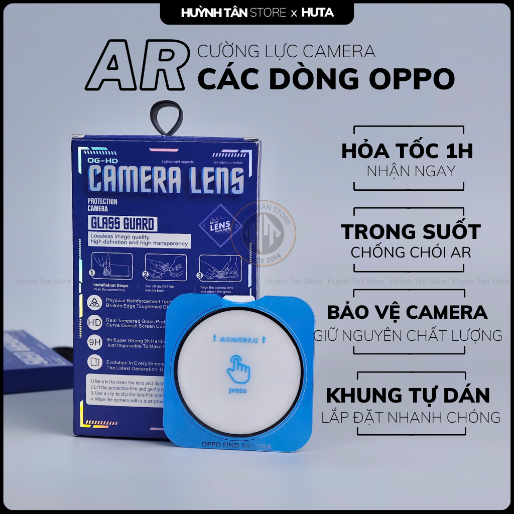 Kính cường lực camera Oppo Find X9 Pro X8 Ultra X7 X8S X6 X5 X3 chống chói AR chính hãng KINGSHIELD