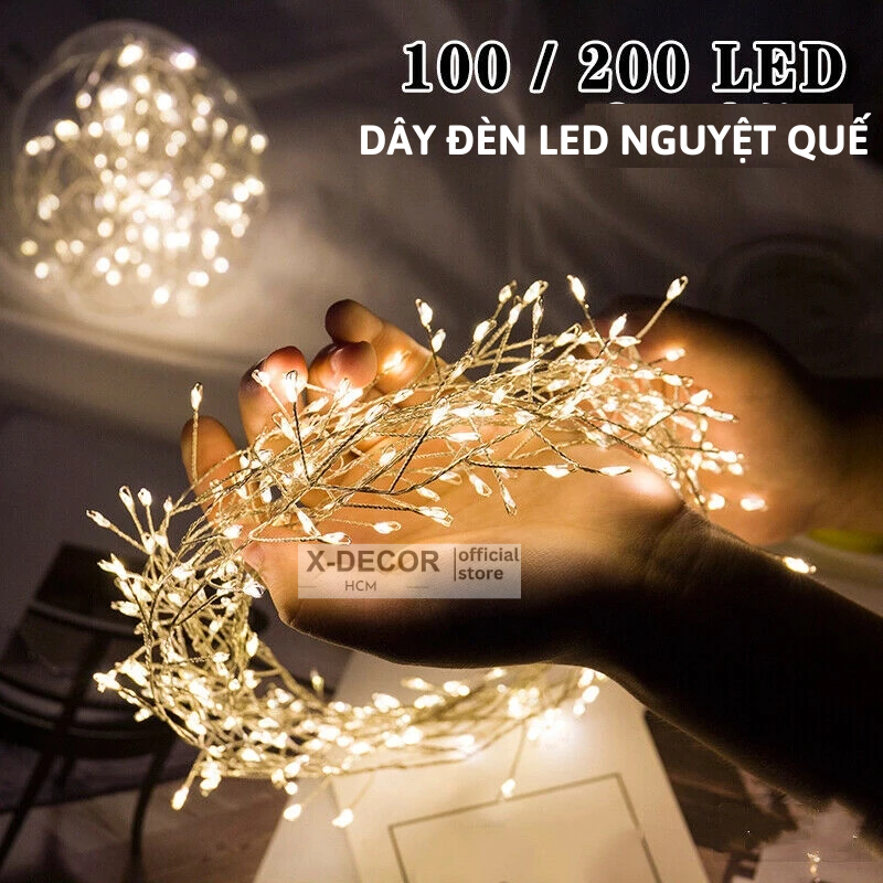 10M Dây Đèn Led Nguyệt Quế Vàng Nắng Chỉnh Chế Độ, Đèn Led Rễ Cây Đèn ...
