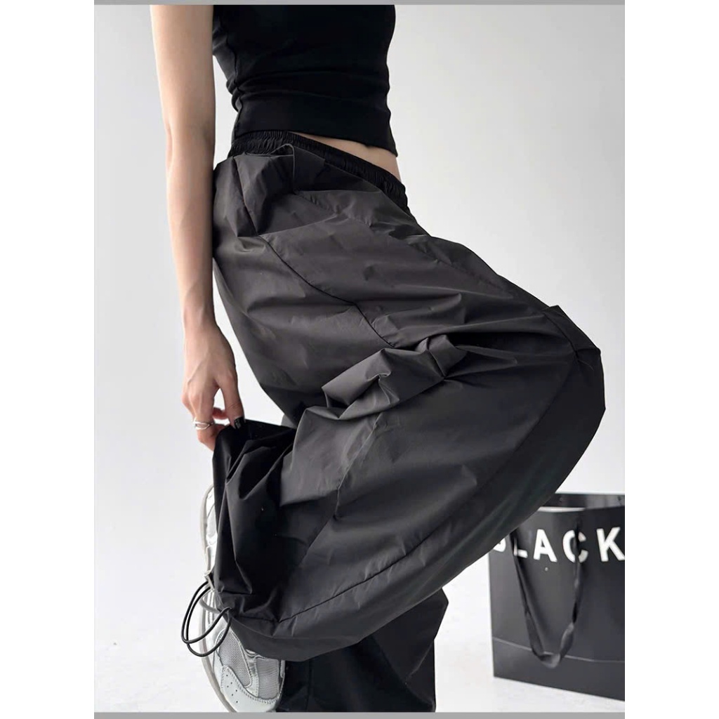 Quần Ống Rộng Vải Dù Đẹp Che Khuyết Điểm Form Dáng Parachute Thời Trang Hot Nhất Hiện Nay
