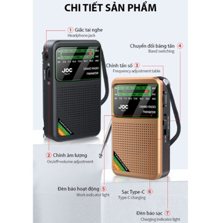 SUBOGDG Radio - 3 Băng Tần FM/AM/SW - Âm Thanh To Sống Động Không Rè Không Nhiễu Nghe Nhạc