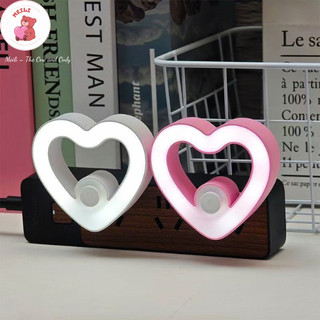 ( TẶNG SET 10 KHẨU TRANG) Đèn Ngủ Cắm Điện Mini Tim Hồng 2 chế độ, Công Tắc Đóng Mở, Tiết Kiệm Điện Năng, Trang Trí