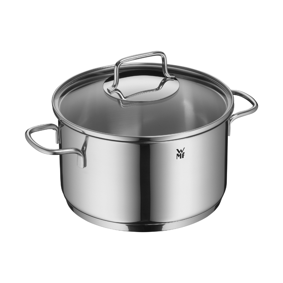 Bộ Nồi WMF Astoria, Đáy Từ 3 Lớp, Thép Không Gỉ Cromargan Size 24,20,16cm, Dùng Được Bếp Từ