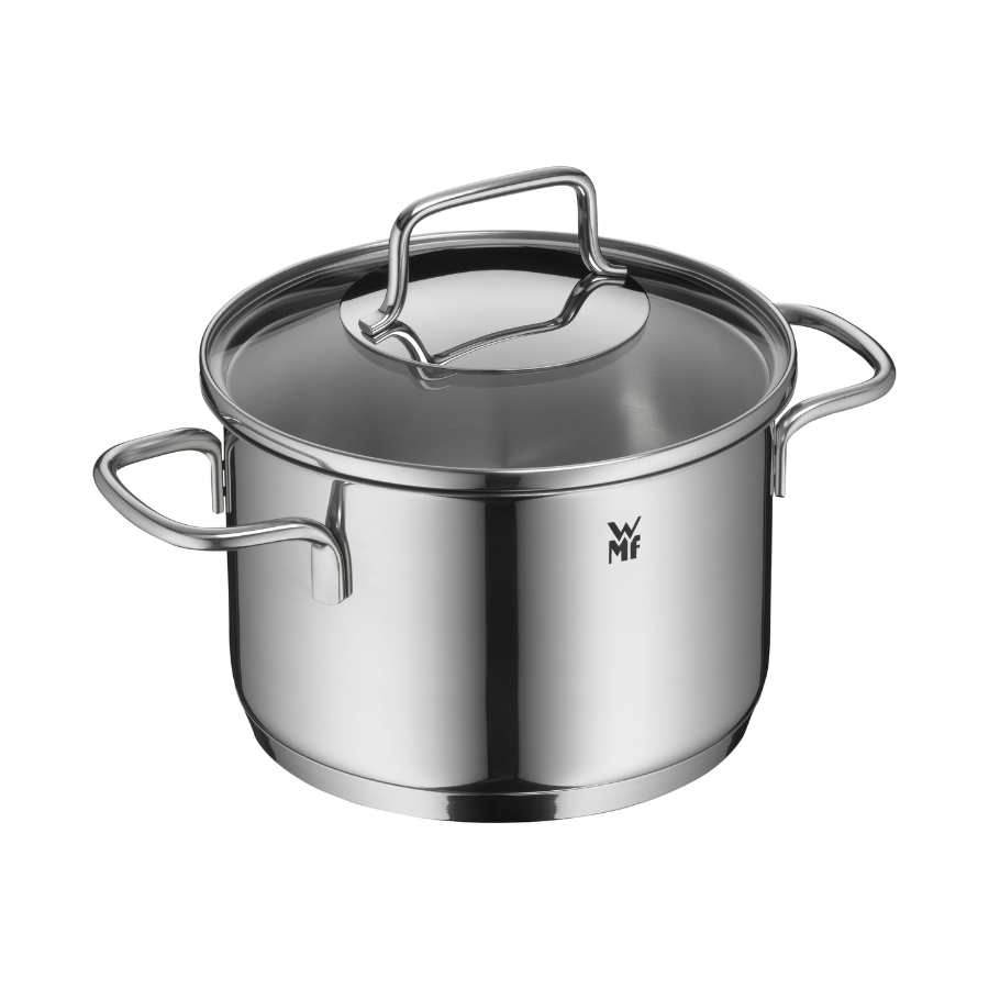 Bộ Nồi WMF Astoria, Đáy Từ 3 Lớp, Thép Không Gỉ Cromargan Size 24,20,16cm, Dùng Được Bếp Từ