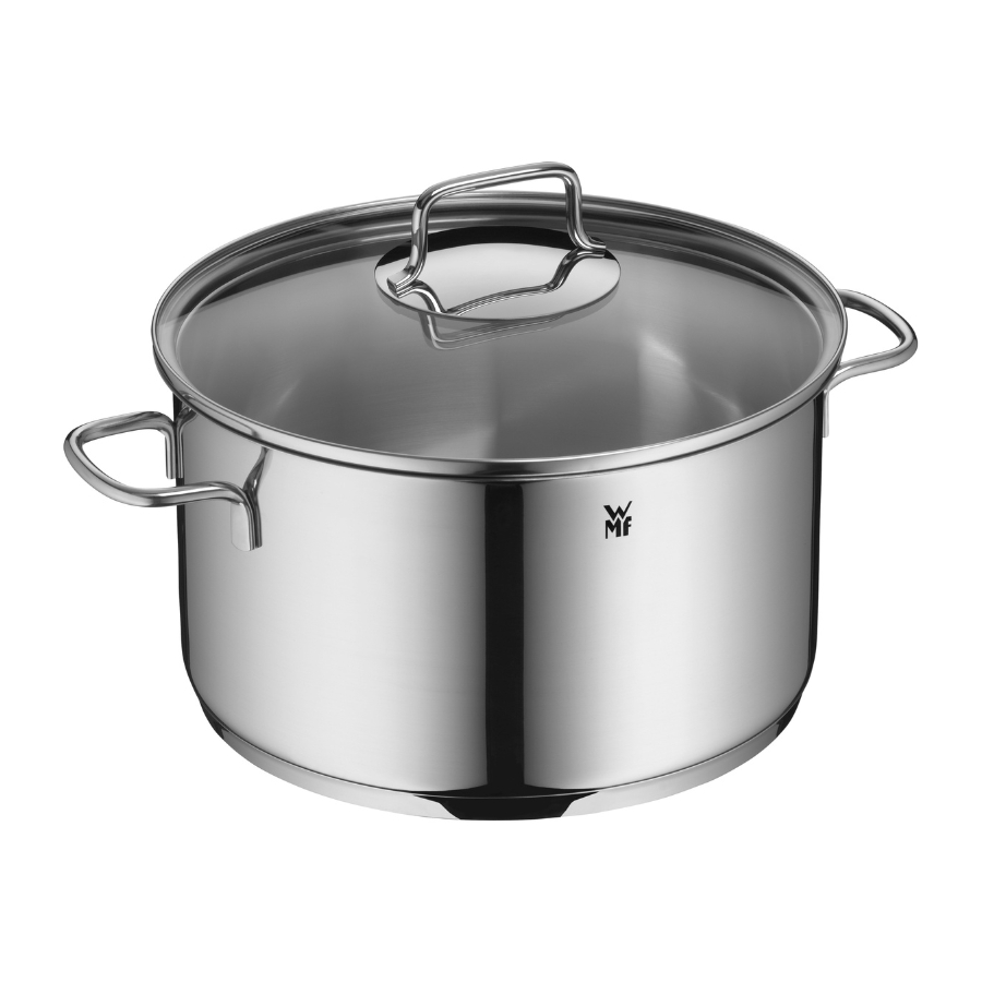 Bộ Nồi WMF Astoria, Đáy Từ 3 Lớp, Thép Không Gỉ Cromargan Size 24,20,16cm, Dùng Được Bếp Từ
