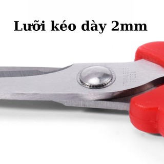 (COMBO 3) KÉO MÀU ĐỎ INOX ĐA NĂNG CÁN NHỰA - Dụng Cụ Nhà Bếp Cắt Thực Phẩm Cao Cấp Siêu Bền