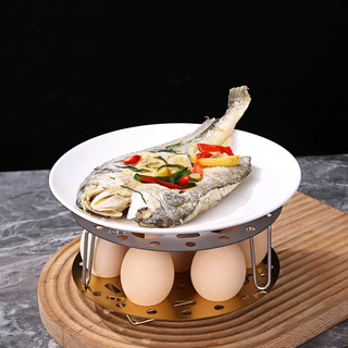 Vỉ Hấp Chân Gấp Gọn Inox 304, Vỉ Hấp Trứng Hấp Thức Ăn Đa Năng Gấp Gọn Khay Hấp Inox Tiện Lợi 88517