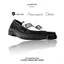 Giày da bò Penny LEMANS Black White PL01T, đế tăng cao 4cm có mùi thơm, bảo hành chính hãng 24 tháng