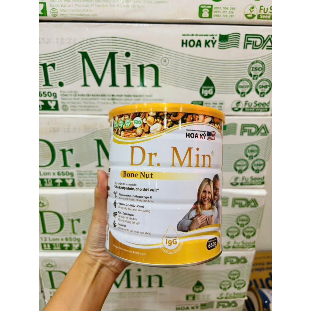 [Chính hãng] Sữa hạt xương khớp Dr.Min hộp 650g- giúp xương khớp dẻo dai, linh hoạt