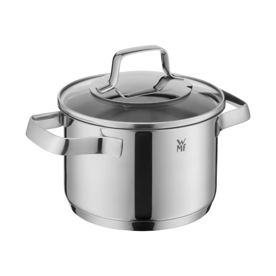 Bộ Nồi 5 món WMF Belmonte, Đáy Từ 3 lớp, Chất Liệu Thép Cromargan Size 24, 20, 20,16,16cm
