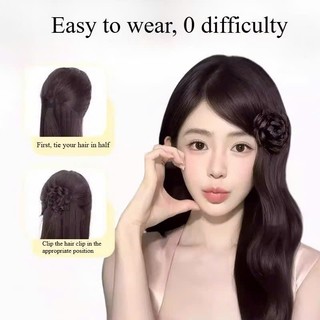 Tóc Giả NỤ HOA, Kẹp Tóc Giả Rose Bud Phong Cách Hàn Quốc HaminStore