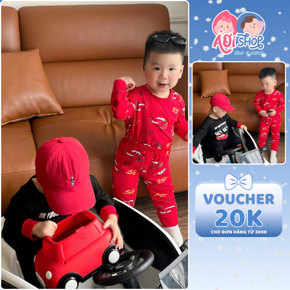 [À ƠI SHOP] N96- set 2 bộ dài ô tô đỏ và đen số 95- a100.241