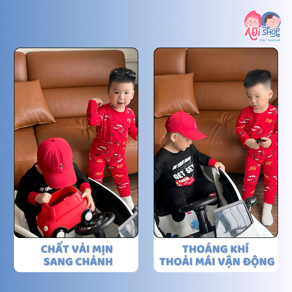 [À ƠI SHOP] N96- set 2 bộ dài ô tô đỏ và đen số 95- a100.241