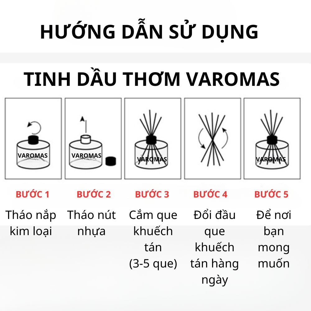 Lọ Khuếch Tán Nước Hoa Thơm Phòng Thiên Nhiên Để Phòng Khử Mùi Phòng Tắm 50ML KT01