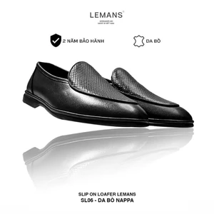 Giày Slip on Loafer LEMANS 3.SL06 - da bò - đế êm chân, công sở trẻ trung, bảo hành chính hãng 24 tháng