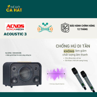 [Tặng dây Optical nối Tivi] ACNOS ACOUSTIC 3 V26 Dàn âm thanh - Loa Karaoke di động Soncamedia