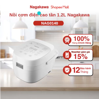 Nồi cơm điện cao tần 1.2L Nagakawa NAG0140, lòng nồi 3mm chống dính, 14 chế độ nấu linh hoạt, bảo hành 12 tháng