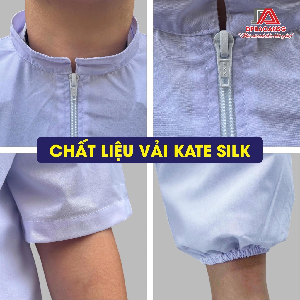 Bộ Đồ Phòng Sạch Rời Nam Nữ Đạt Chuẩn Sản Xuất - Vải Kate Silk, Màu Trắng