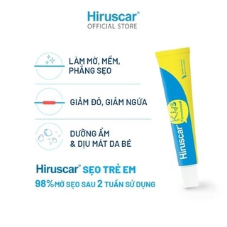 Bộ 2 Gel cải thiện sẹo và vết thâm ngứa trẻ em Hiruscar Kids 10g