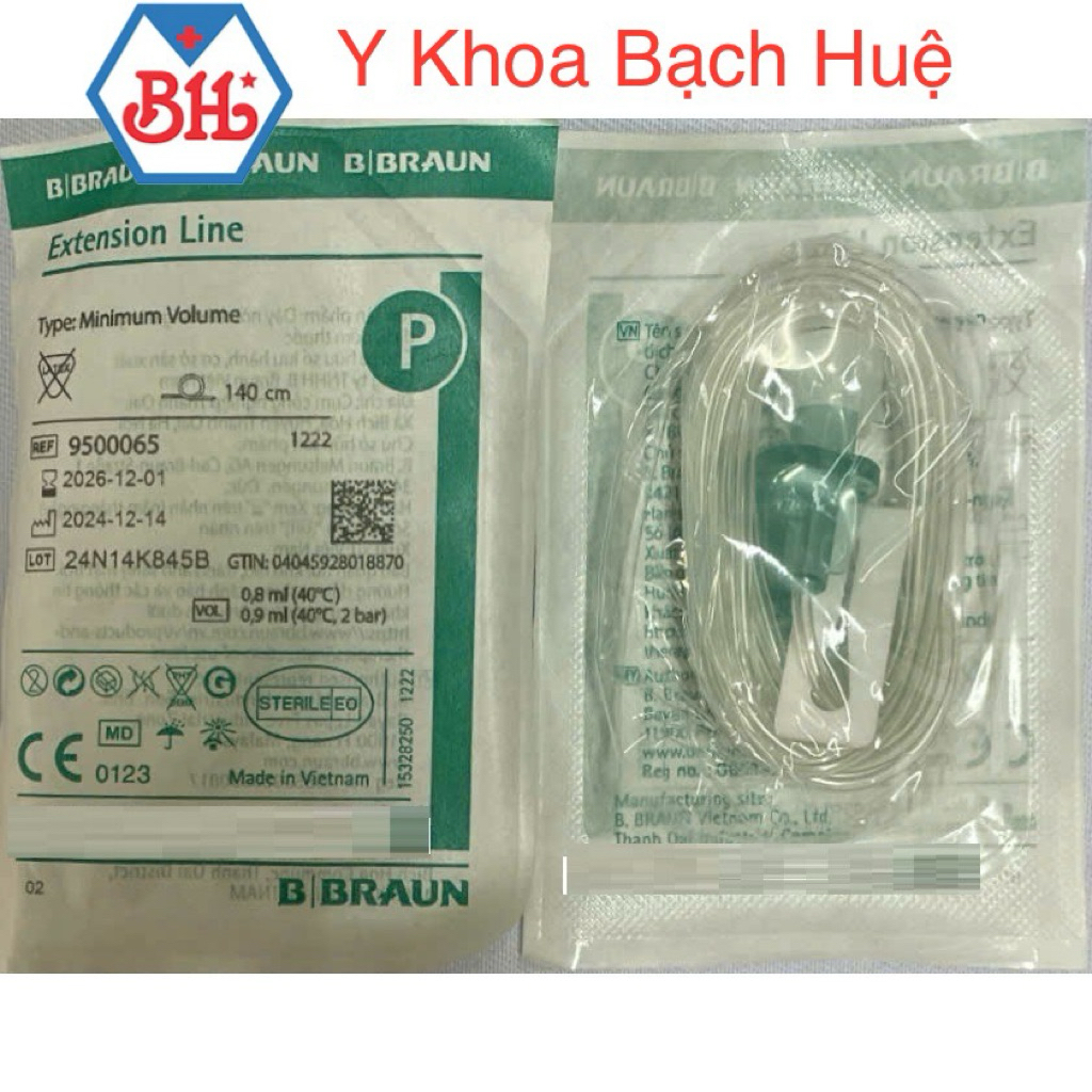 Hộp 25 Dây nối bơm tiêm điện BRAUN 140cm,nối bơm tiêm điện B-Braun dùng trong y tế an toàn khi sử dụng