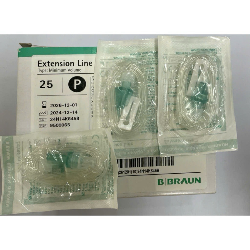 Hộp 25 Dây nối bơm tiêm điện BRAUN 140cm,nối bơm tiêm điện B-Braun dùng trong y tế an toàn khi sử dụng