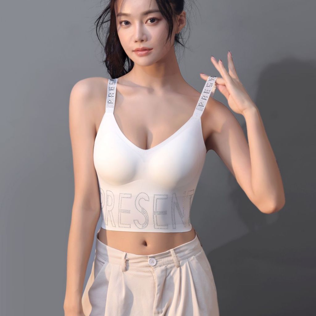 Áo Bra Đi Biển Đính Đá Santony W185 - Thể Thao Không Gọng Thun Lạnh PIER N°5