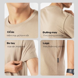 Áo thun nam TShirt Basic Cotton 100% 220gsm dày dặn mềm mại Coolmate