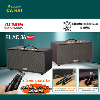 [Tặng dây Optical nối Tivi] Dàn âm thanh di động FLAC 36 V2 kèm Micro - Loa Karaoke ACNOS Soncamedia