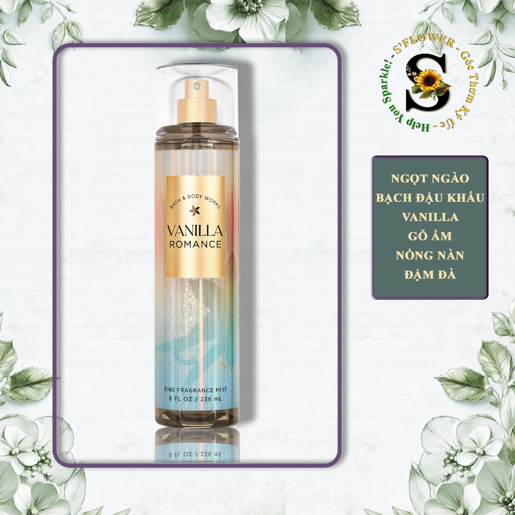 BST NEW VANILLA | Xịt Thơm Nước Hoa Bath & Body Works Body Mist - Vanilla Ease | Vanilla Cafe | Vanilla Romance | BigBuy360 - bigbuy360.vn