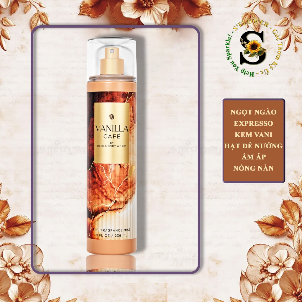 BST NEW VANILLA | Xịt Thơm Nước Hoa Bath & Body Works Body Mist - Vanilla Ease | Vanilla Cafe | Vanilla Romance | BigBuy360 - bigbuy360.vn