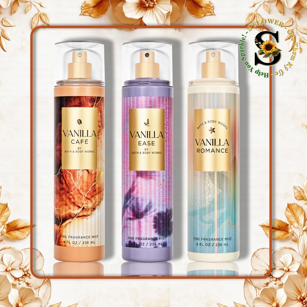 BST NEW VANILLA | Xịt Thơm Nước Hoa Bath & Body Works Body Mist - Vanilla Ease | Vanilla Cafe | Vanilla Romance | BigBuy360 - bigbuy360.vn