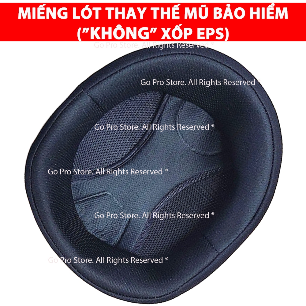 Miếng Lót Mũ Bảo Hiểm 1/2 Xe Máy Thay Thế DT113349 -  KHÔNG XỐP EPS - T5T