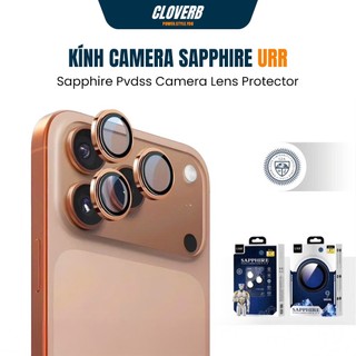 Kính Cường Lực Camera URR cho iPhone 17 Pro Max Viền Titan Sapphire