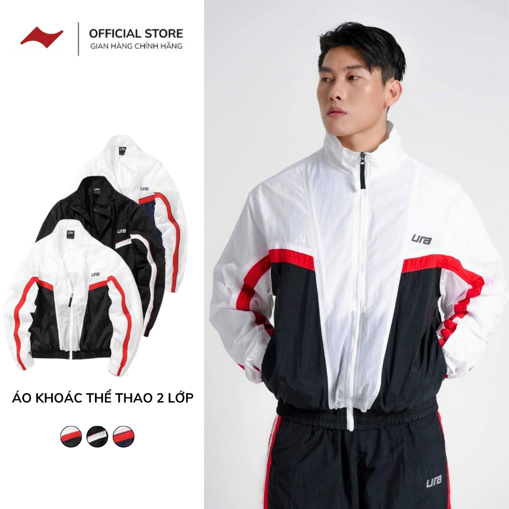 Áo Khoác Nam Thể Thao Vải Gió 2 Lớp Chống Nước Phối Màu Woven Lined Jacket JM467 - Thương hiệu Ura