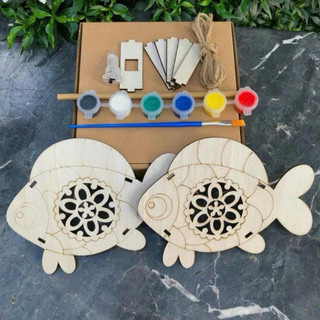 [RẺ VÔ ĐỊCH] [GIÁ XƯỞNG] FULL sét đèn trung thu gỗ DIY - Bé tự tô